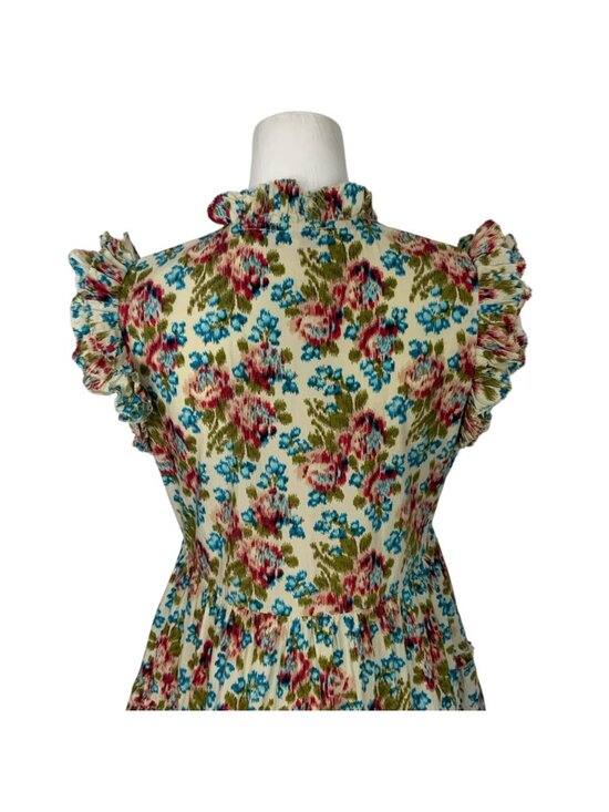 Caroline Constas Khaleesi Dress M Floral Ruffle - Picture 9 of 13